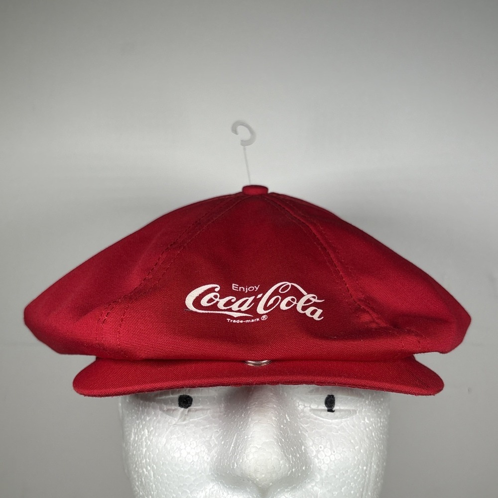 Vintage 80s Nevin Coca-Cola Snap Flatcap Snapback Hat (USA Made)